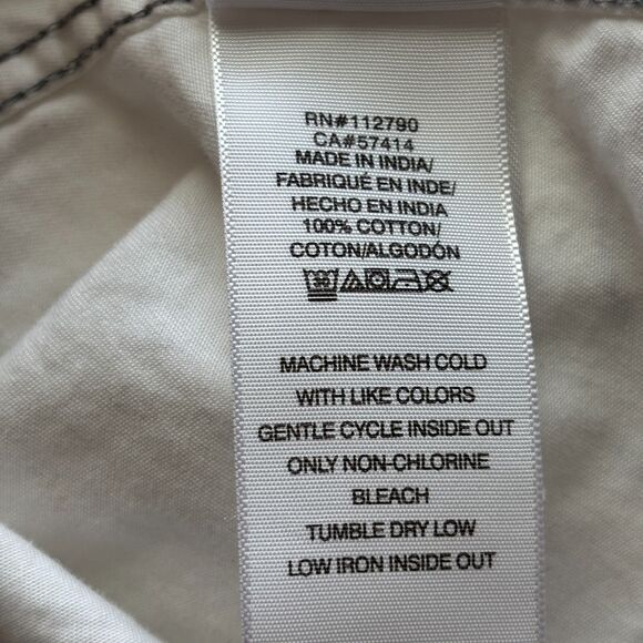 True Religion Men Pearl Snap Shirt Western Boho Short Sleeve White 3XL F169 - Picture 12 of 13